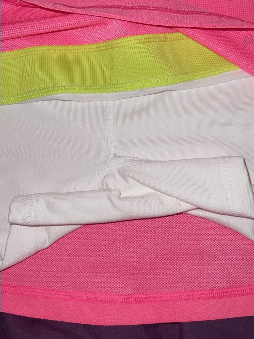 Nike Women's Pink, White & Lime Athletic Tennis Skort - Picture 5 of 7